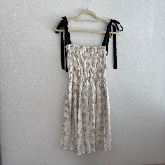 Brock Collection x H&M Lyocell Blend Dress Bow Tie Floral Small - Picture 3 of 9